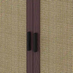 Credenza funzionale a 4 ante in rattan decorativo