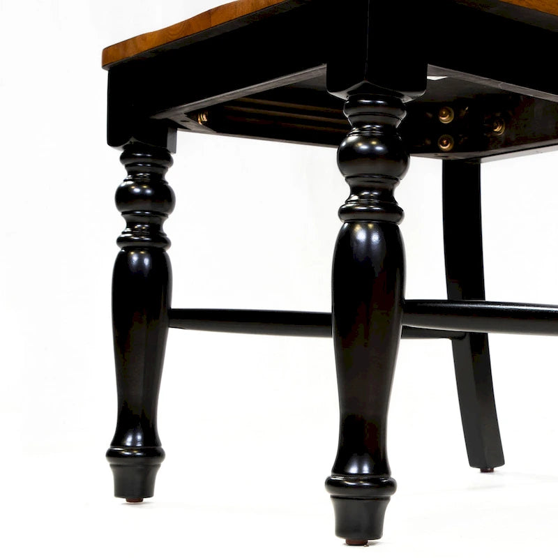 Set da pranzo Glen Oak bicolore a 9 pezzi in legno di The Gray Barn