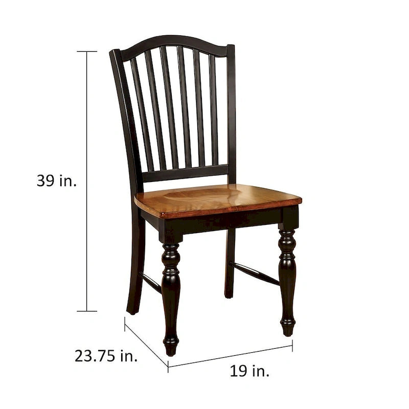 Set da pranzo Glen Oak bicolore a 9 pezzi in legno di The Gray Barn