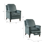 Poltrona reclinabile Madison Park Cecile blu con schienale a spinta
