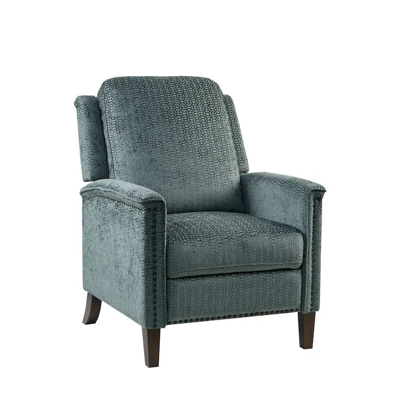 Poltrona reclinabile Madison Park Cecile blu con schienale a spinta