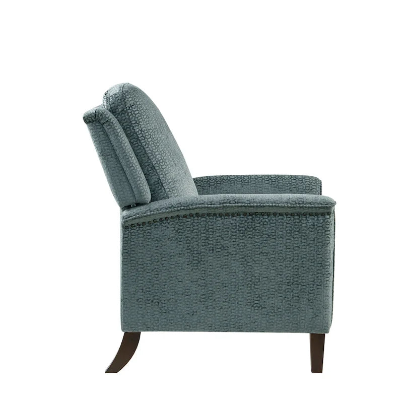 Poltrona reclinabile Madison Park Cecile blu con schienale a spinta