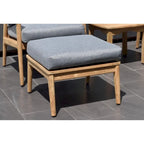 Pouf da esterno Nordic in legno di Teak. Legno 100% Teak e cuscini in Olefin