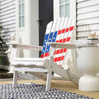 Sedia da Esterno in Legno Adirondack con Bandiera Americana Patriotica