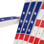 Sedia da Esterno in Legno Adirondack con Bandiera Americana Patriotica