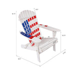 Sedia da Esterno in Legno Adirondack con Bandiera Americana Patriotica