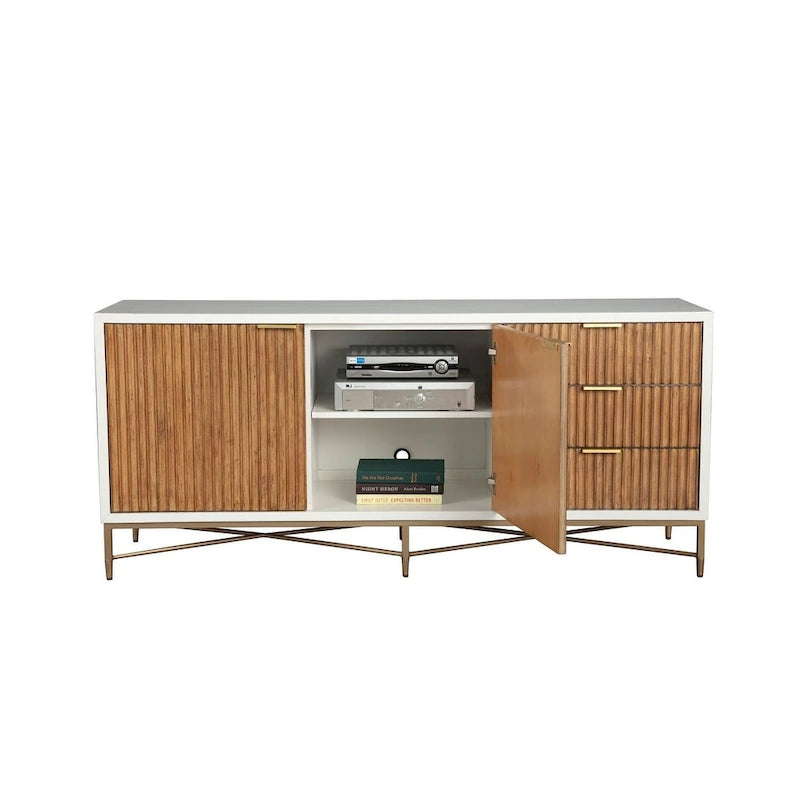 Mobile TV Origins di Alpine Larsen in bianco - larghezza 162 cm