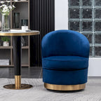 Poltrona girevole contemporanea in velluto Wania Roundhill Furniture, blu