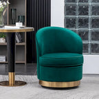 Poltrona girevole contemporanea in velluto Wania Roundhill Furniture, blu