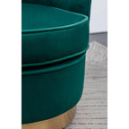 Poltrona girevole contemporanea in velluto Wania Roundhill Furniture, blu
