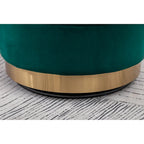 Poltrona girevole contemporanea in velluto Wania Roundhill Furniture, blu