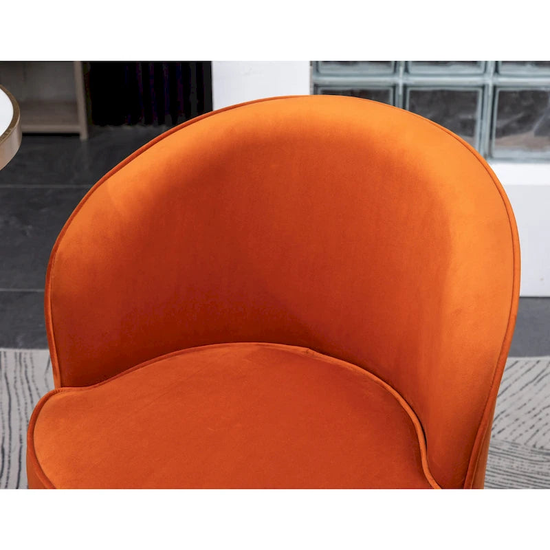 Poltrona girevole contemporanea in velluto Wania Roundhill Furniture, blu