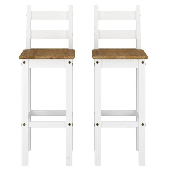 Set da pranzo alto in legno con tavolo pieghevole e 2 sedie Collezione Corona