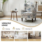 Poltrona d'accento tradizionale in tessuto Epimethis con gambe tornite, set da 2, di HULALA HOME