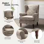 Poltrona d'accento tradizionale in tessuto Epimethis con gambe tornite, set da 2, di HULALA HOME