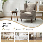 Poltrona d'accento tradizionale in tessuto Epimethis con gambe tornite, set da 2, di HULALA HOME
