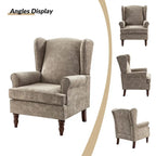 Poltrona d'accento tradizionale in tessuto Epimethis con gambe tornite, set da 2, di HULALA HOME