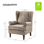 Poltrona d'accento tradizionale in tessuto Epimethis con gambe tornite, set da 2, di HULALA HOME