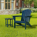 Polytrends Altura Outdoor Eco-Friendly All Weather Adirondack Chair with Side Table (2-Piece Set)
