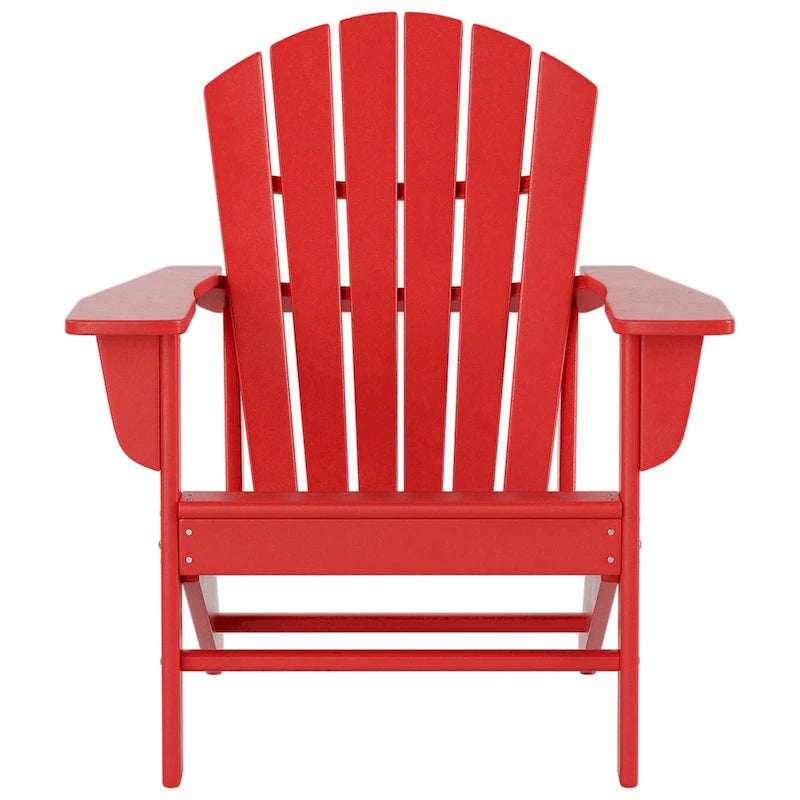 Polytrends Altura Sedia Adirondack da Esterni Ecologica per Tutte le Stagioni con Tavolino Laterale (Set da 2 Pezzi)