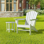 Polytrends Altura Sedia Adirondack da Esterni Ecologica per Tutte le Stagioni con Tavolino Laterale (Set da 2 Pezzi)