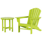Polytrends Altura Sedia Adirondack da Esterni Ecologica per Tutte le Stagioni con Tavolino Laterale (Set da 2 Pezzi)