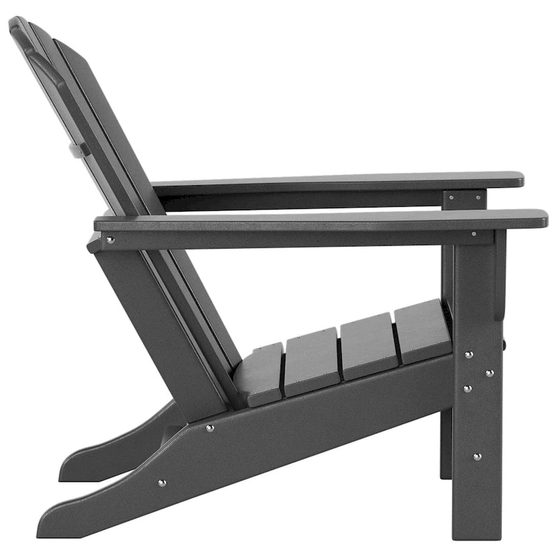 Polytrends Altura Sedia Adirondack da Esterni Ecologica per Tutte le Stagioni con Tavolino Laterale (Set da 2 Pezzi)