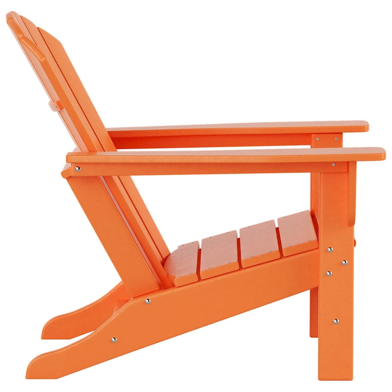 Polytrends Altura Sedia Adirondack da Esterni Ecologica per Tutte le Stagioni con Tavolino Laterale (Set da 2 Pezzi)