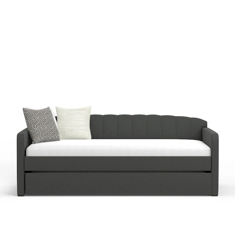 Divano-letto a giorno smerlato con letto estraibile