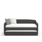 Divano-letto a giorno smerlato con letto estraibile