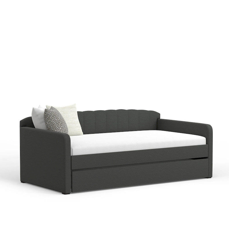 Divano-letto a giorno smerlato con letto estraibile