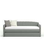 Divano-letto a giorno smerlato con letto estraibile