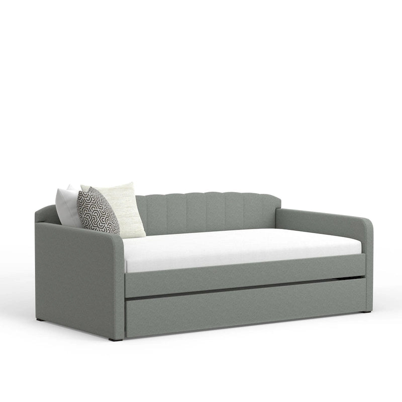 Divano-letto a giorno smerlato con letto estraibile