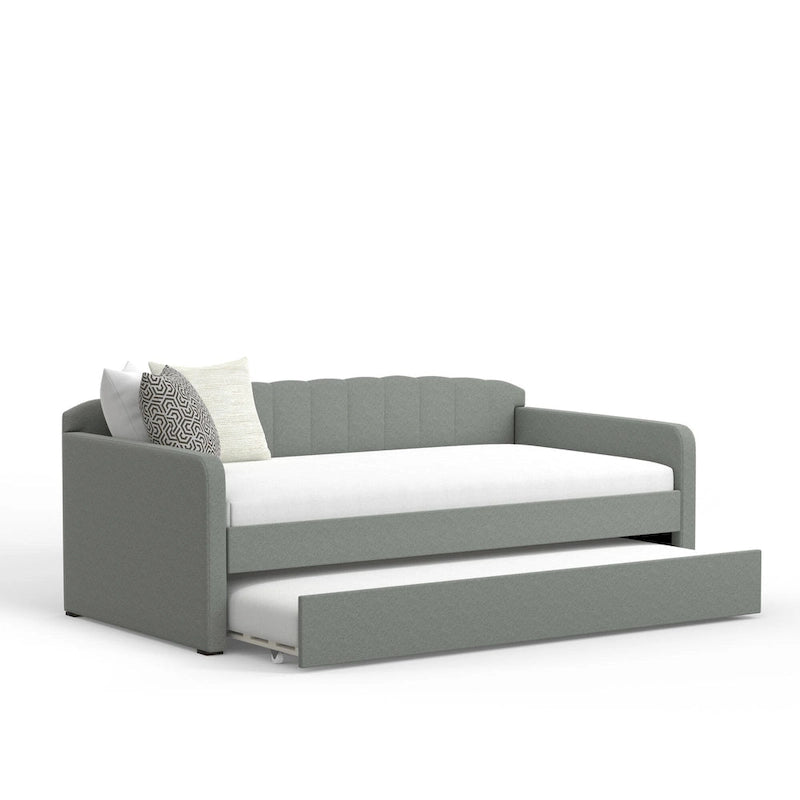 Divano-letto a giorno smerlato con letto estraibile