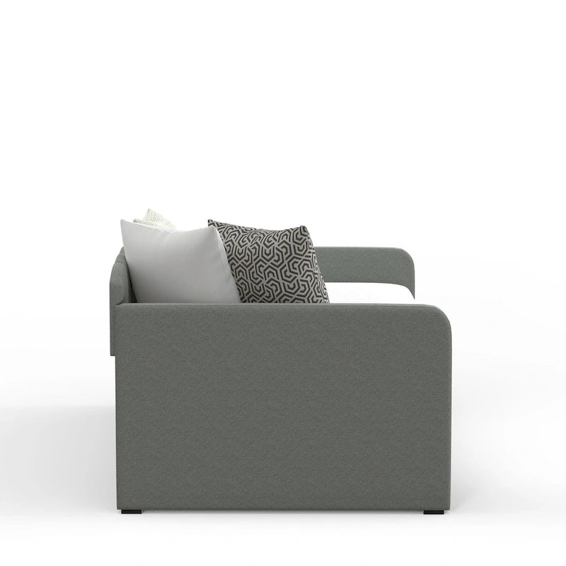 Divano-letto a giorno smerlato con letto estraibile