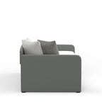 Divano-letto a giorno smerlato con letto estraibile