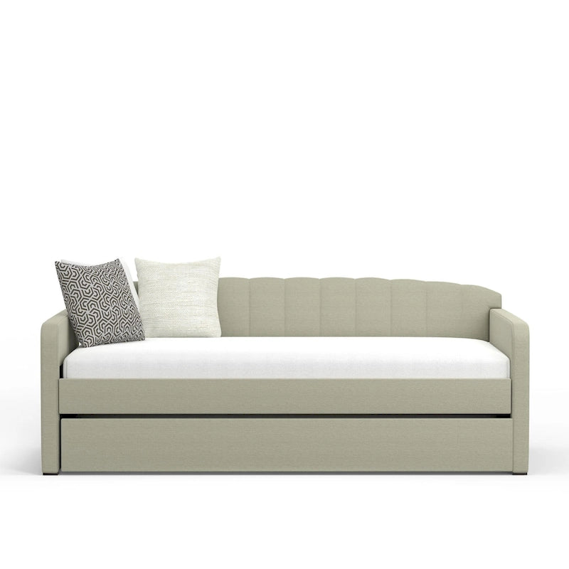 Divano-letto a giorno smerlato con letto estraibile
