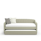 Divano-letto a giorno smerlato con letto estraibile