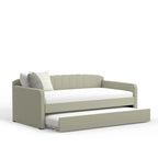 Divano-letto a giorno smerlato con letto estraibile