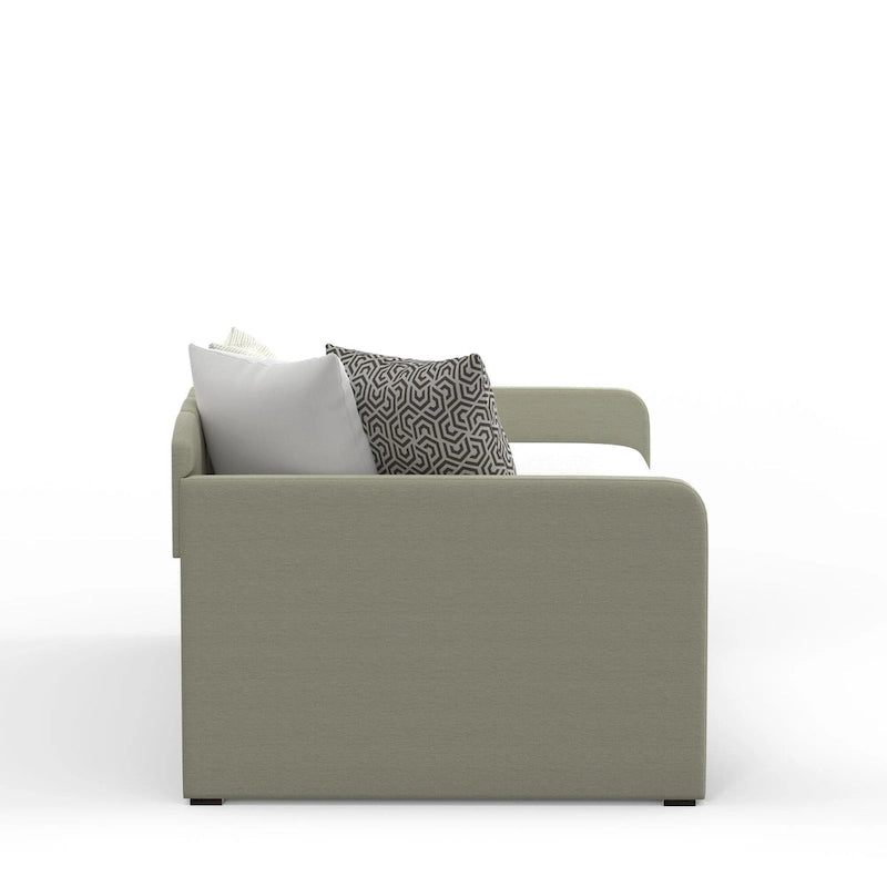 Divano-letto a giorno smerlato con letto estraibile