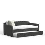 Divano-letto a giorno smerlato con letto estraibile