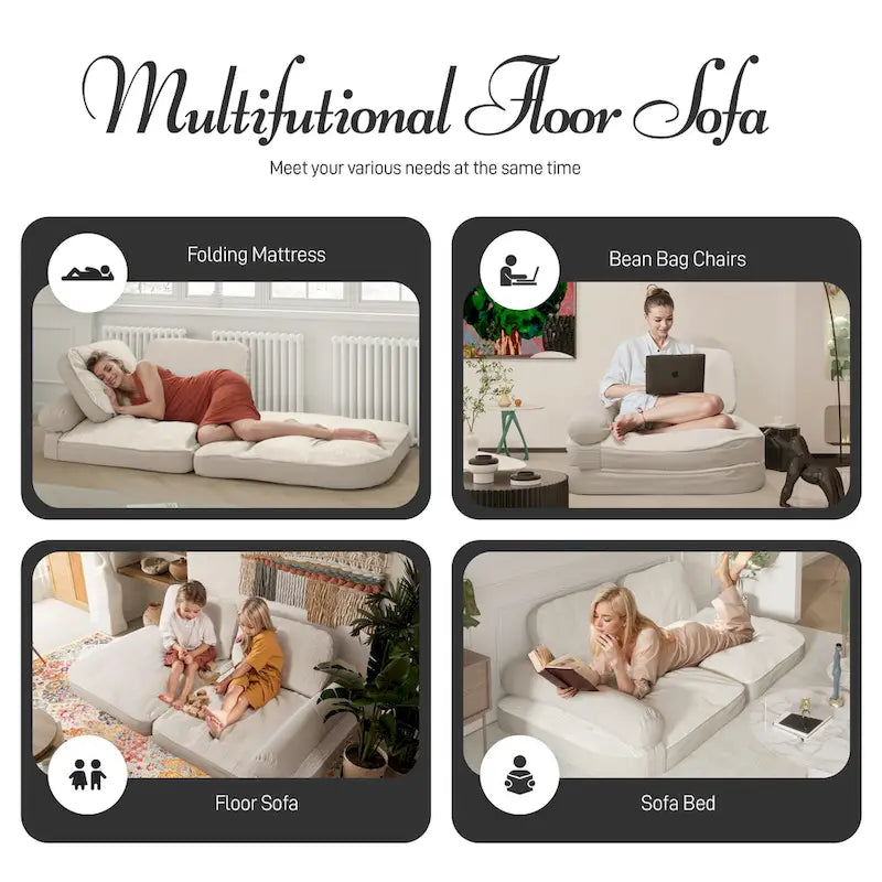 Poltrona letto a pavimento trasformabile WOWMAX Love Seat