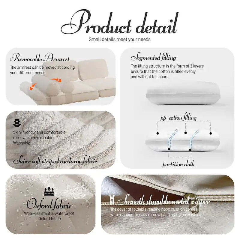 Poltrona letto a pavimento trasformabile WOWMAX Love Seat