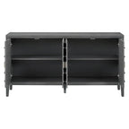 Credenza retrò con maniglia in metallo con scanalatura circolare