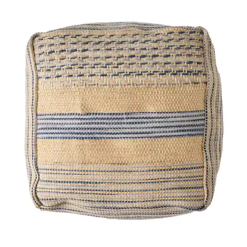 Pouf in Tessuto Bohemien Artigianale Caiman di Christopher Knight Home