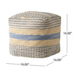 Pouf in Tessuto Bohemien Artigianale Caiman di Christopher Knight Home