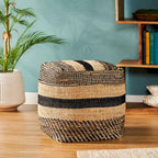 Pouf in Tessuto Bohemien Artigianale Caiman di Christopher Knight Home