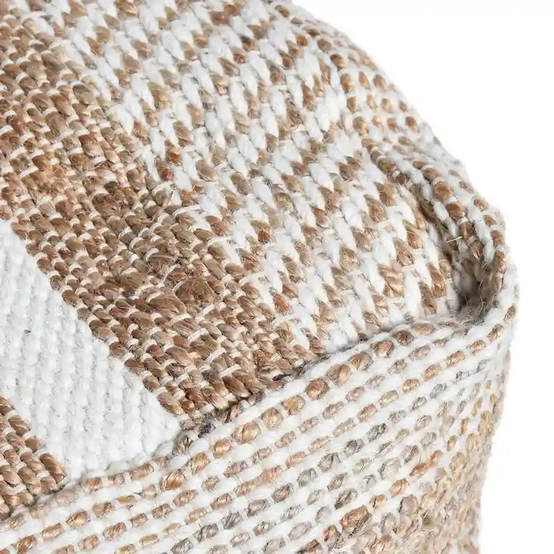 Pouf in Tessuto Bohemien Artigianale Caiman di Christopher Knight Home
