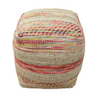 Pouf in Tessuto Bohemien Artigianale Caiman di Christopher Knight Home