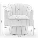 Sedia a botte girevole rotonda imbottita in velluto SEYNAR Modern Glam